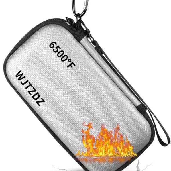 6500°F Hard Fireproof Power Bank Case,Waterproof Electronic Organizer Travel Bag