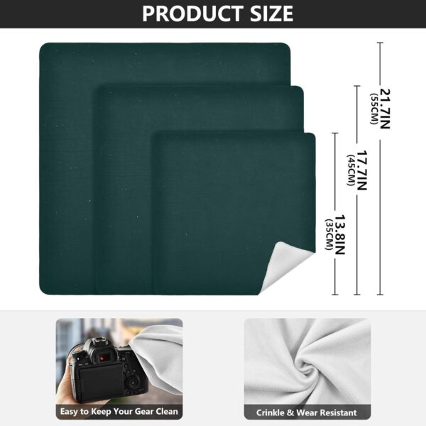 Second image of ODAWA Camera Protective Cover Barn Red Self-adhesive Cloth 13.8"x13.8" Portable Cosmetic Bag