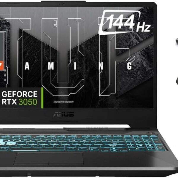 ASUS TUF 2024 A15 Gaming Laptop, 15.6" 144Hz FHD, 8-Core Ryzen 7 7435HS (Beats i7-13620H), NVIDIA RTX 3050 GPU, 32GB RAM, 2TB SSD + 256GB Portable SSD, RGB KB, RJ45, Gamer Bundle, Win 11 (US Version)