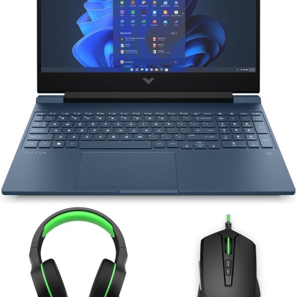 Second image of HP Victus Gaming Laptop | 2024 Model | 15.6" FHD | 7th Gen AMD Ryzen™ 5 | 8GB RAM | 512GB SSD | 4GB NVIDIA® GeForce RTX™ 2050 | Windows 11 | Performance blue | 15-FB1005NE | En/Ar KB | UAE Version